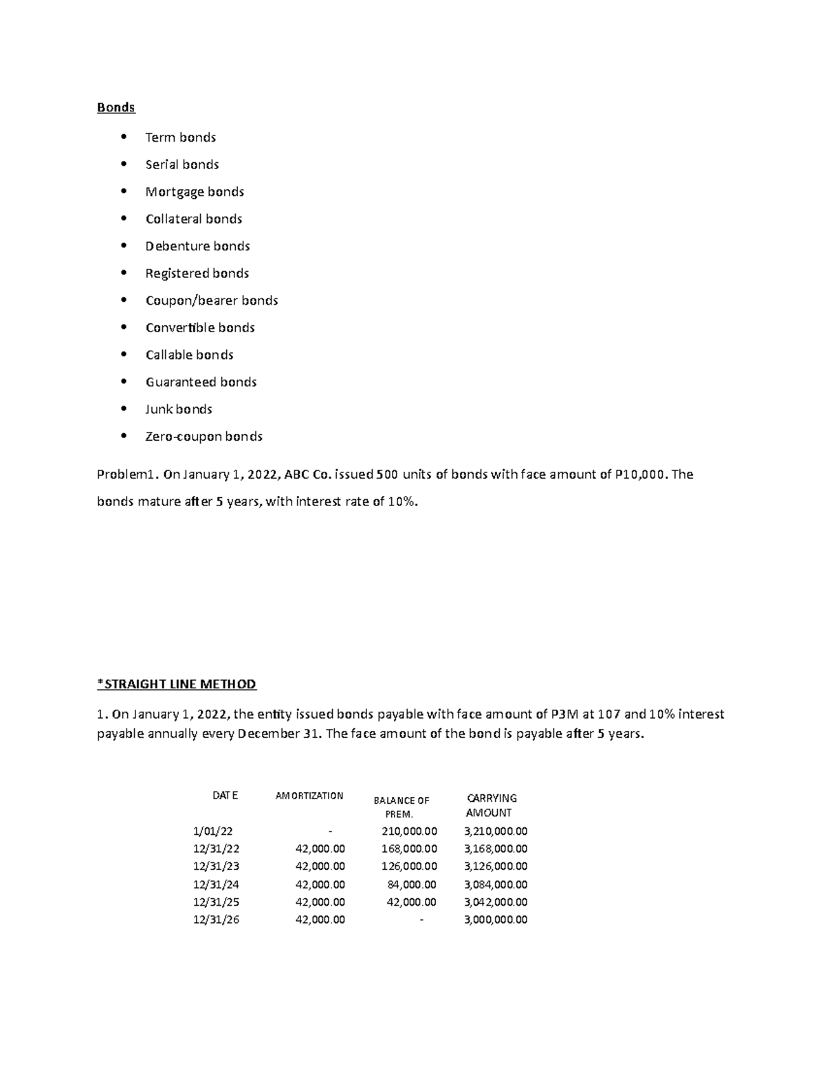 LEC Bonds - hope you learn a lot - Bonds Term bonds Serial bonds ...