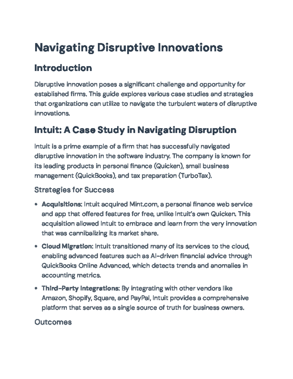 Navigating Disruptive Innovations: Strategies and Case Studies in ...