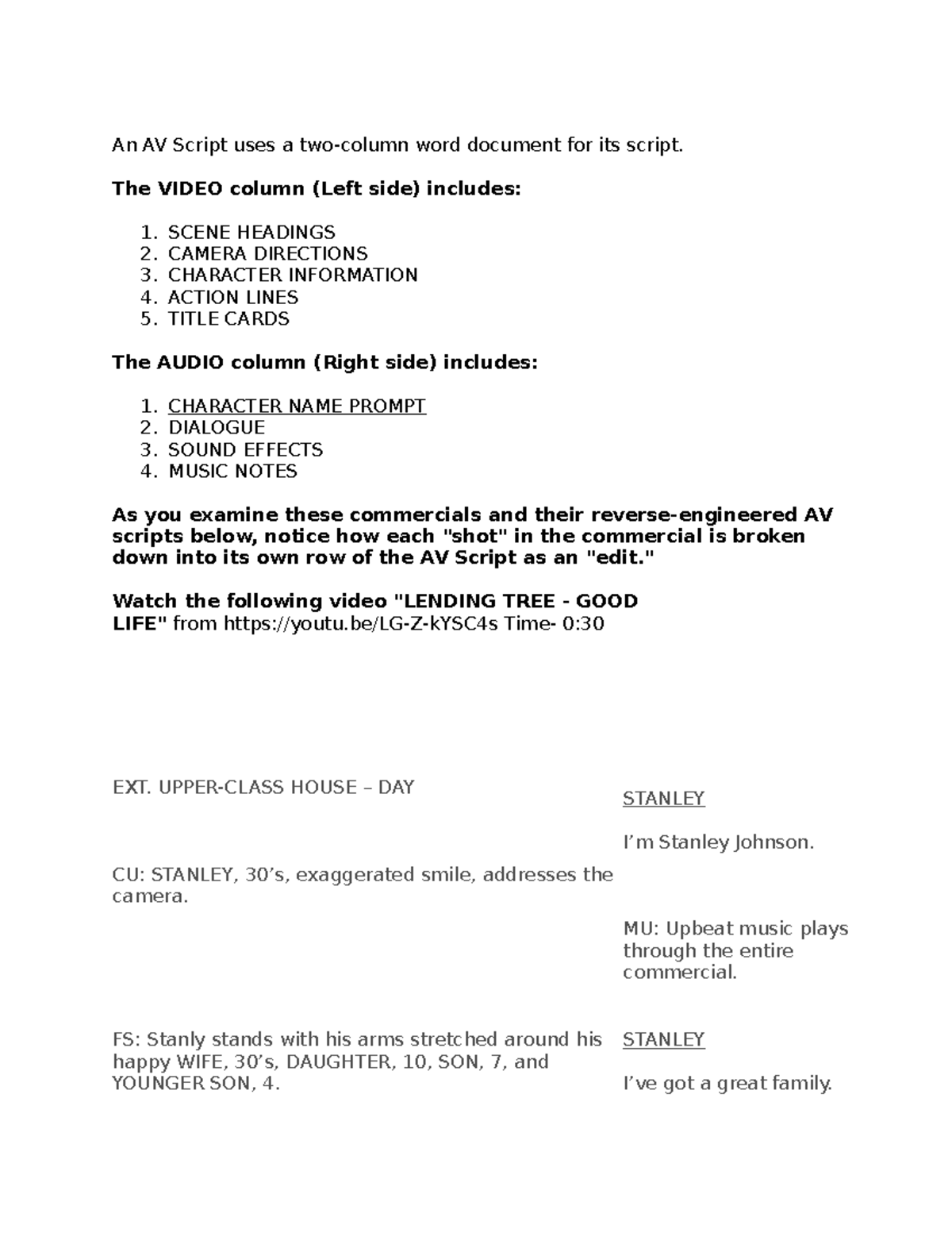 AV Script Breakdown: Analyzing 