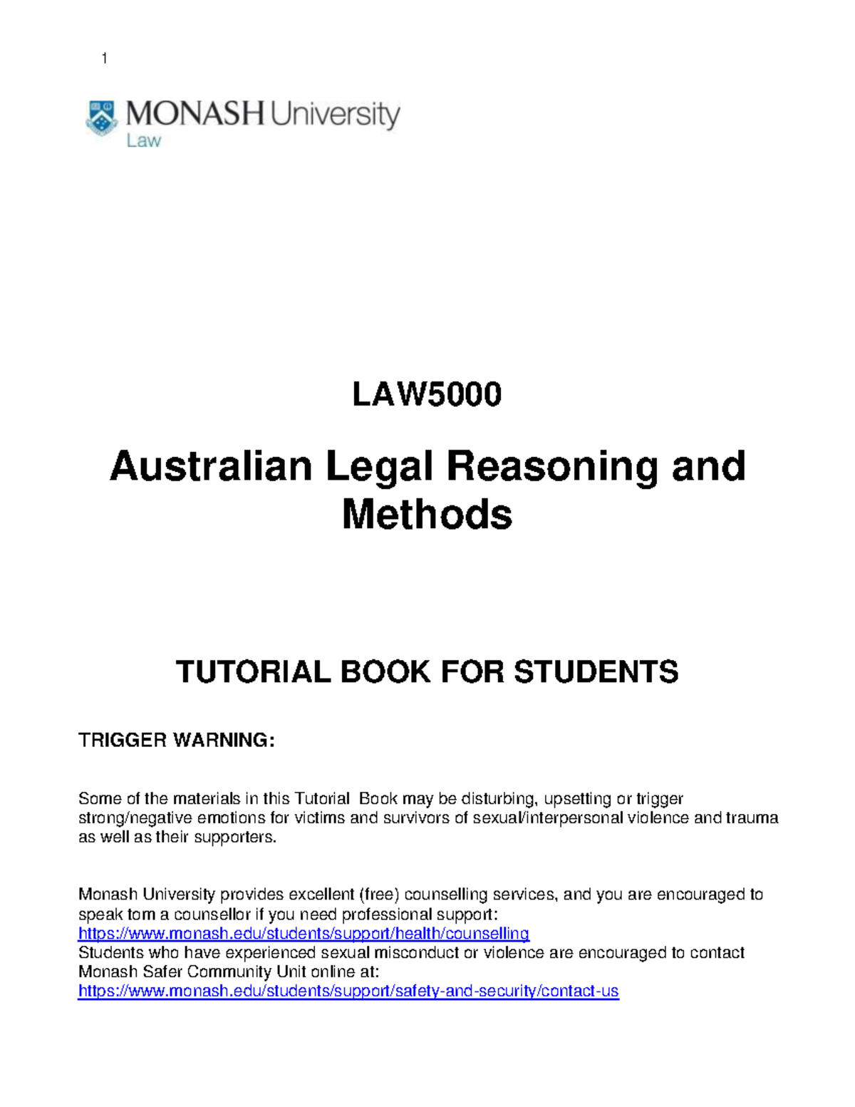 ALRM Tutorial Book - LAW Australian Legal Reasoning and Methods ...
