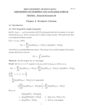 STAT3911(Chap2) - Taught by Yang Hailiang - THE UNIVERSITY OF HONG KONG ...