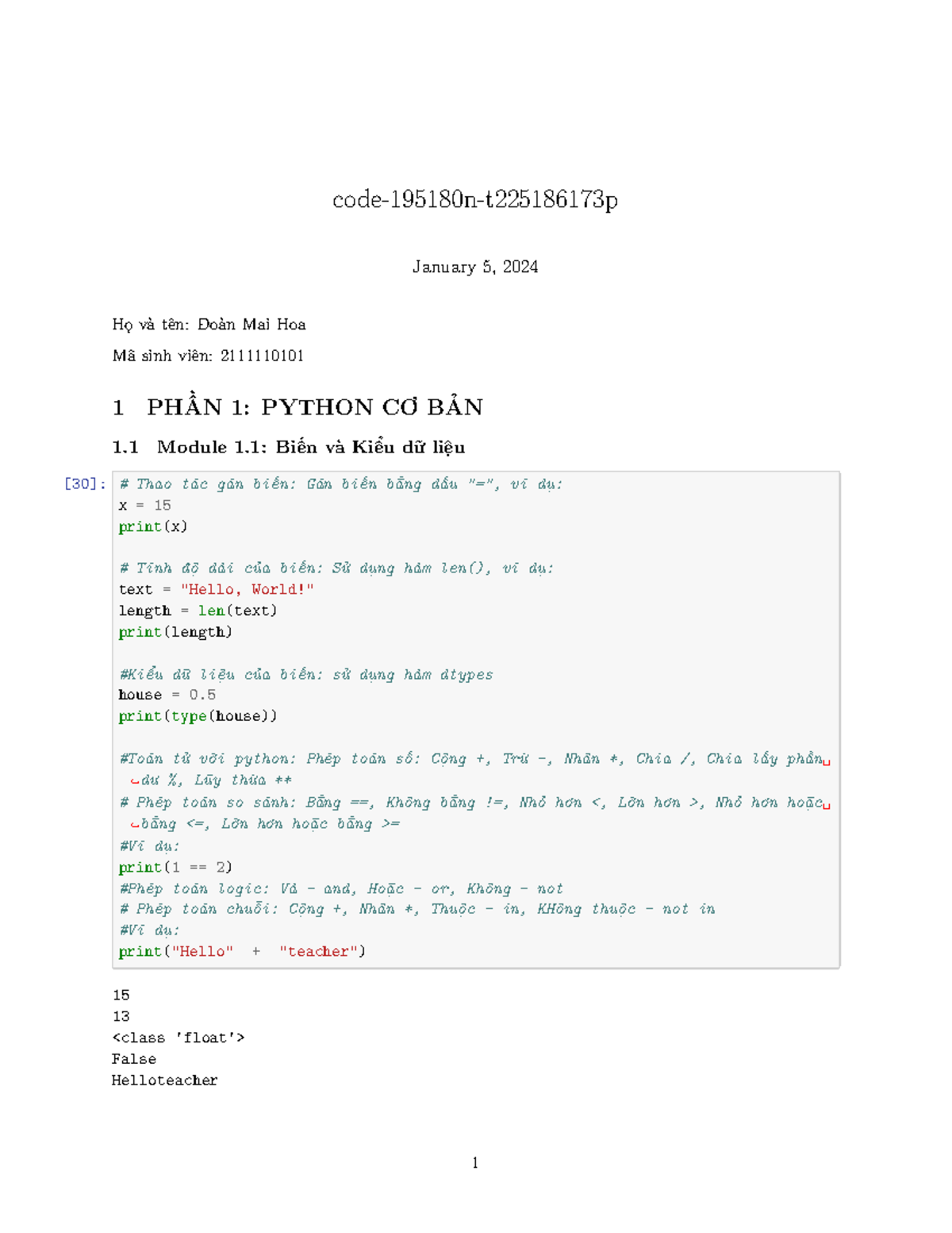 Tài liệu ôn tập Python Cơ Bản và Xử Lý Dữ Liệu - CODE-195180N ...