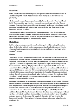Unit 1 Assignment 2- level 3 - Unit 1 Assignment 2 Exploring Business ...