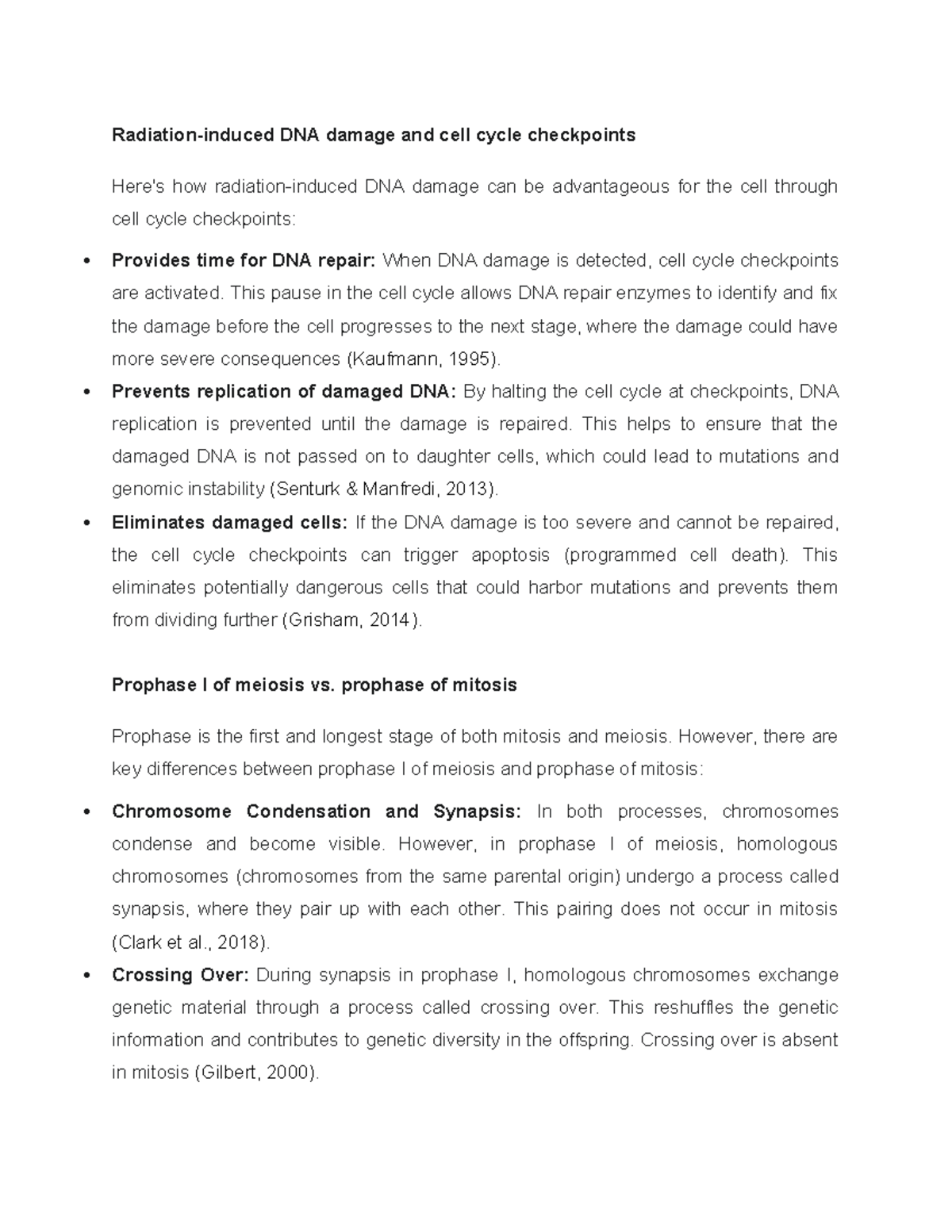 Radiation - Radiation-induced DNA damage and cell cycle checkpoints ...