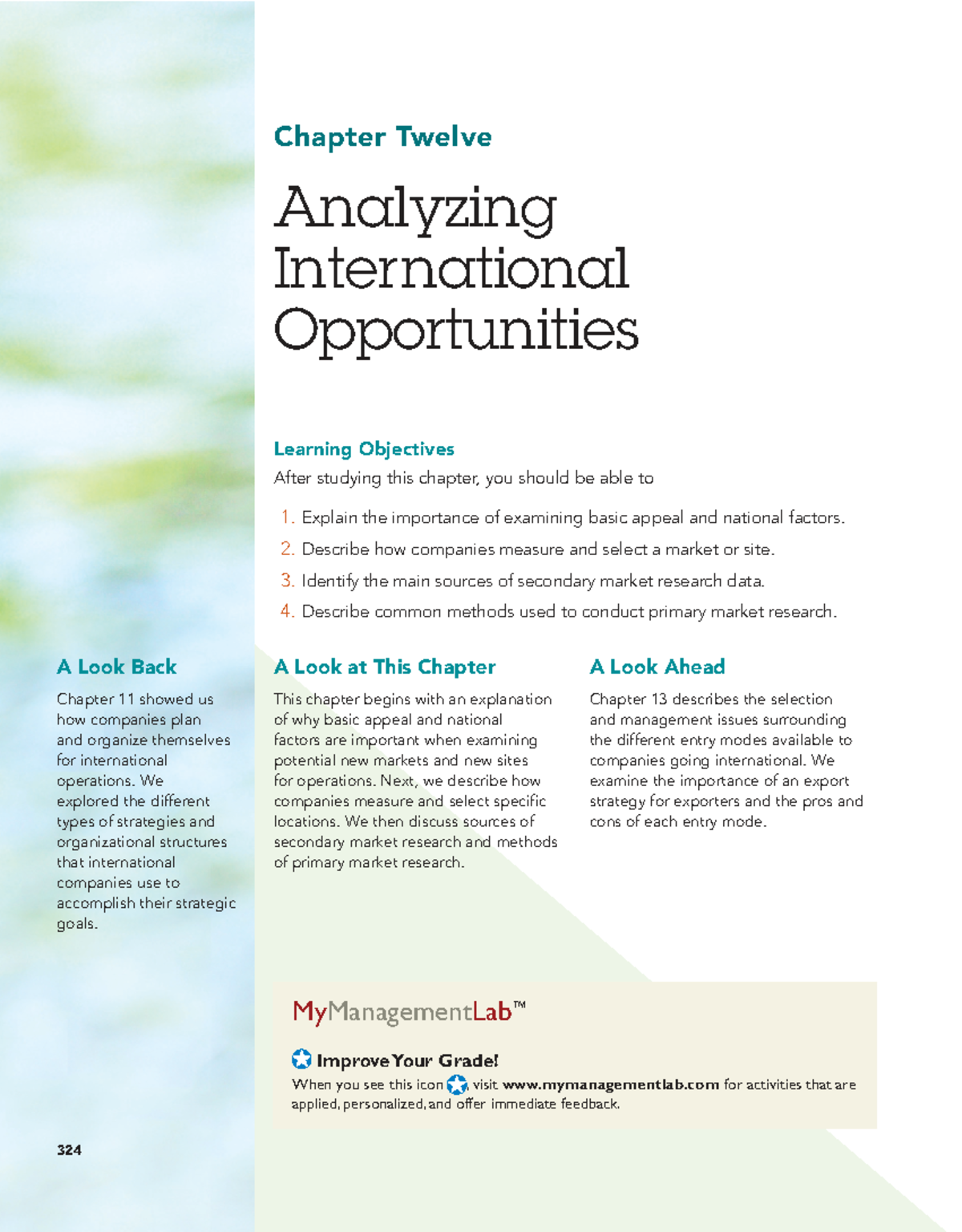 Nn2 Chapter 12: Analyzing International Opportunities and Market ...