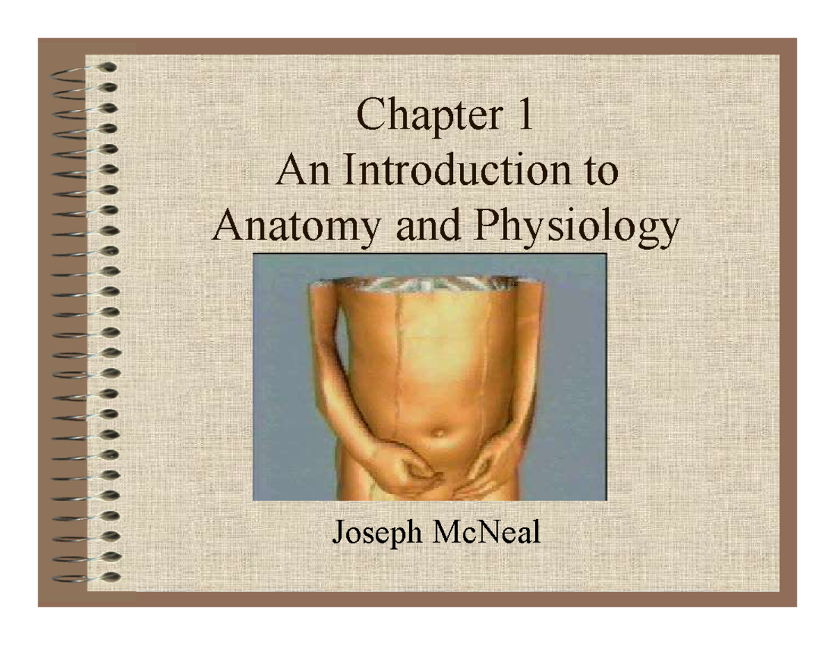 ANP 101: Chapter 1 - Intro to Anatomy & Physiology Concepts - Studocu