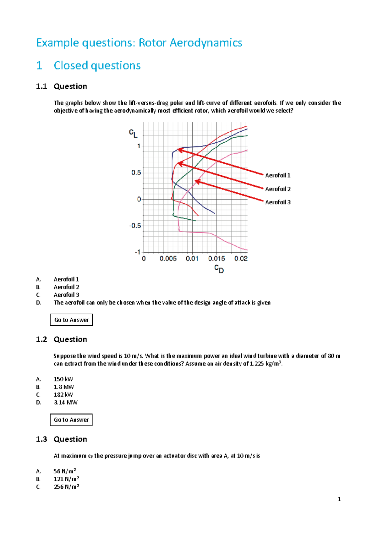 3. Rotor Aerodynamics - Quiz Questions for Final Exam Prep - Studeersnel