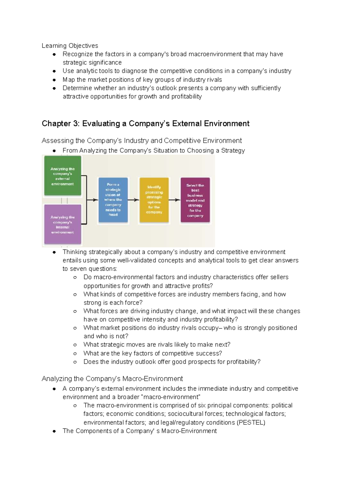 BU481 Chapter 3: Evaluating External Environment & Industry Analysis ...
