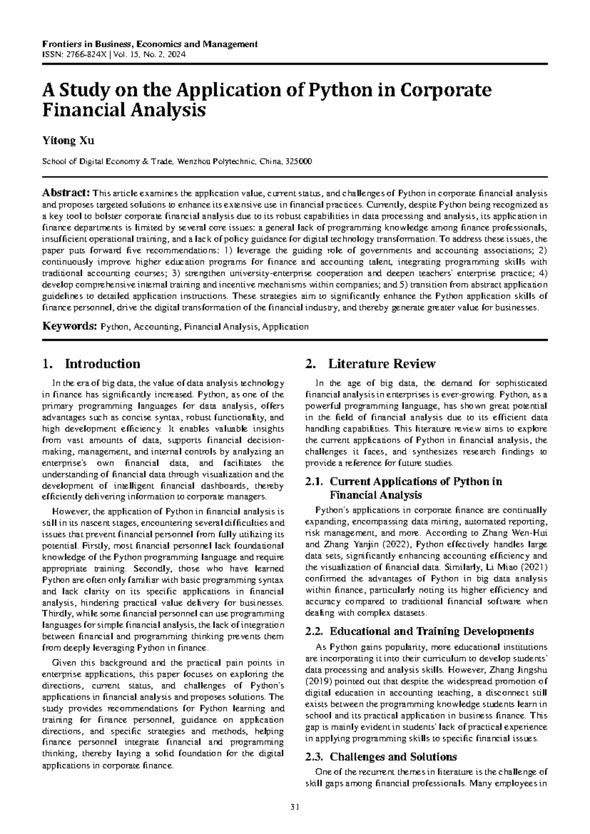 Python in Corporate Financial Analysis: Challenges & Solutions (2024 ...