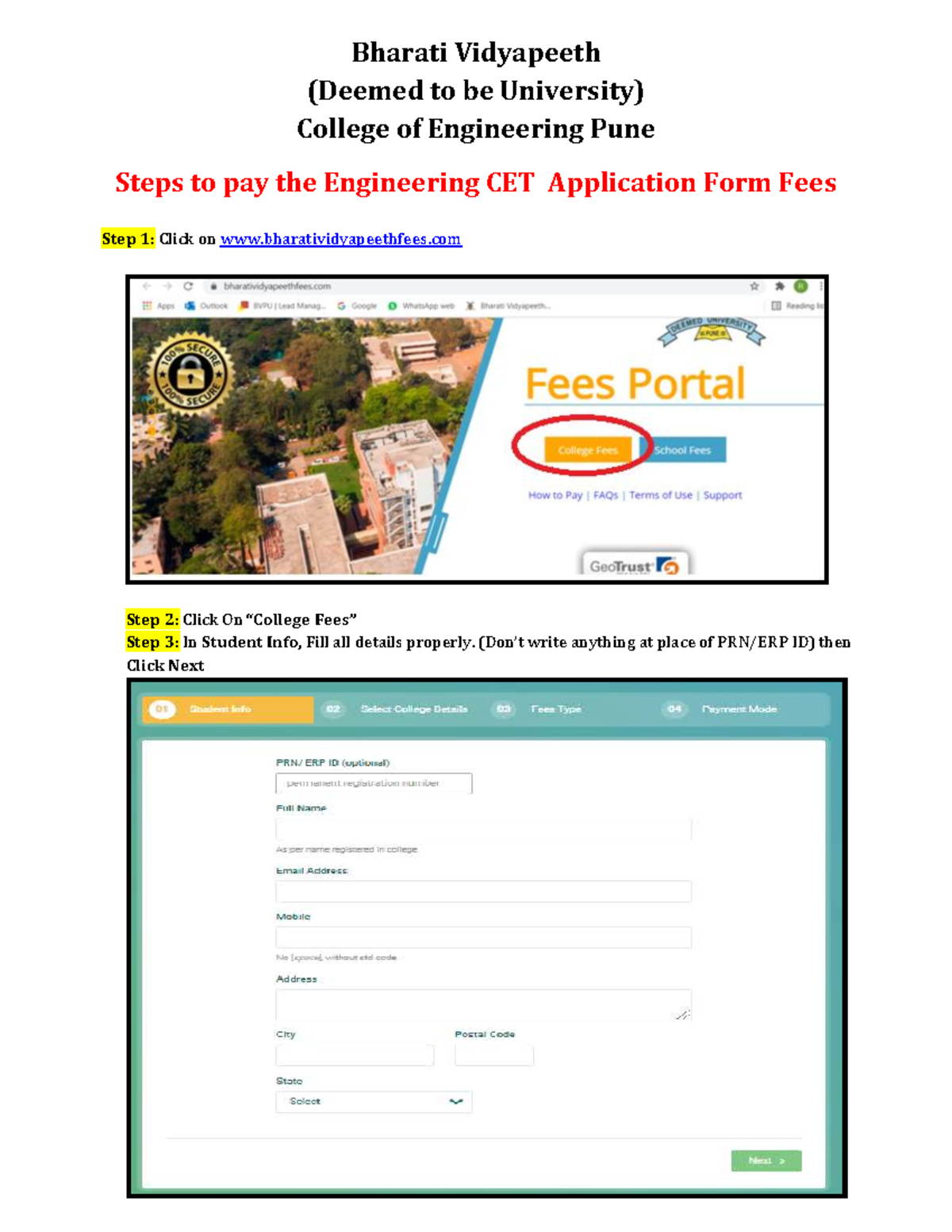 CET Applicatio Process for Additional CET 20210826102224 - Bharati ...
