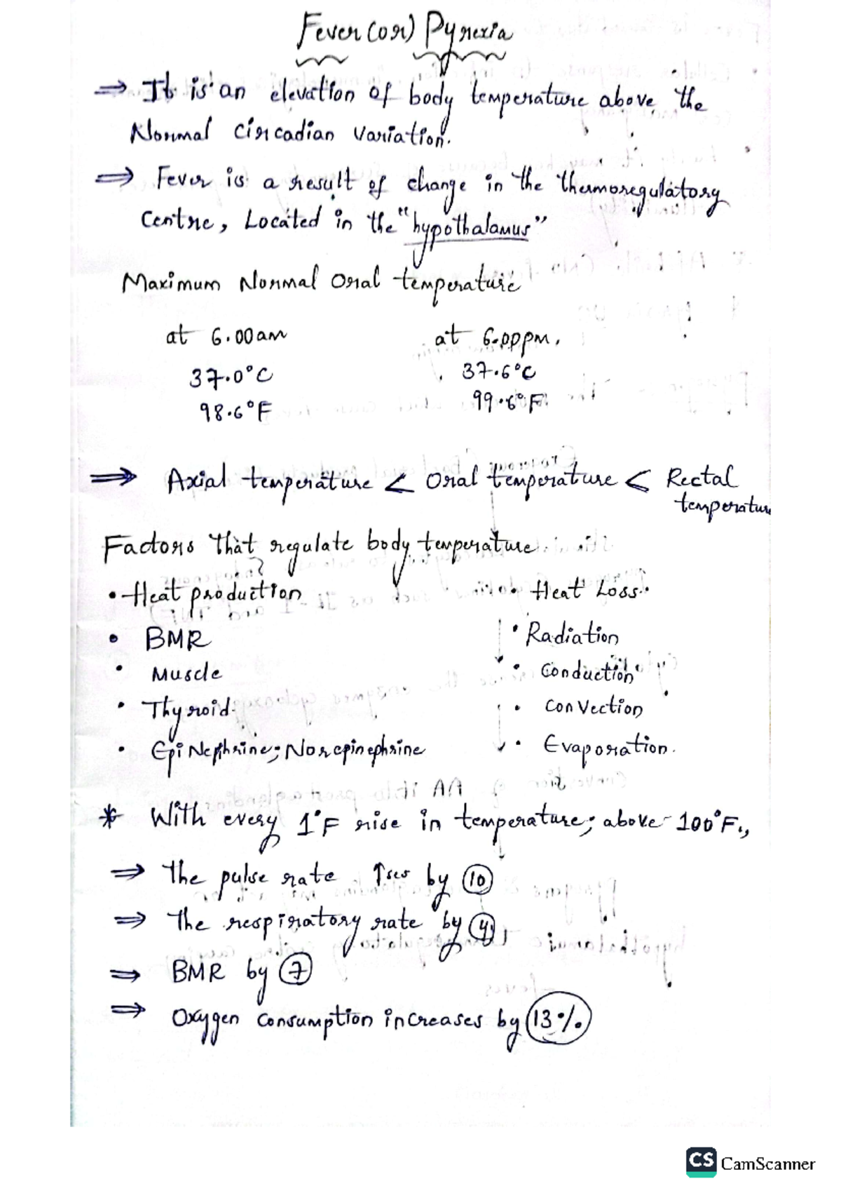 Pyrexia - Fever - Fever Cor) Pyresia If is an elevation of body ...