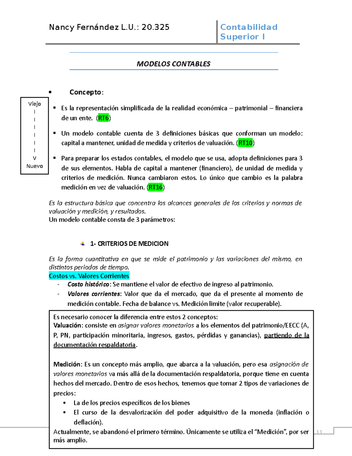 Resumen de Modelos Contables - Superior I - 3-Modelos-Contables - Studocu