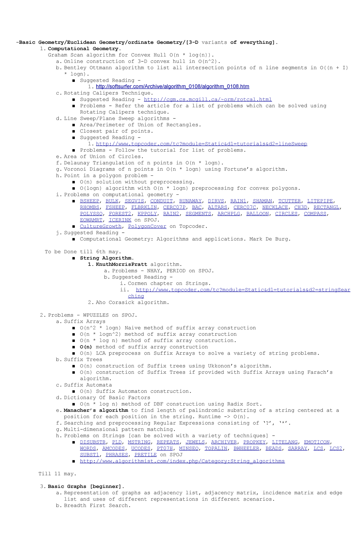 Programming Camp Syllabus: Algorithms, Data Structures & More - Studocu