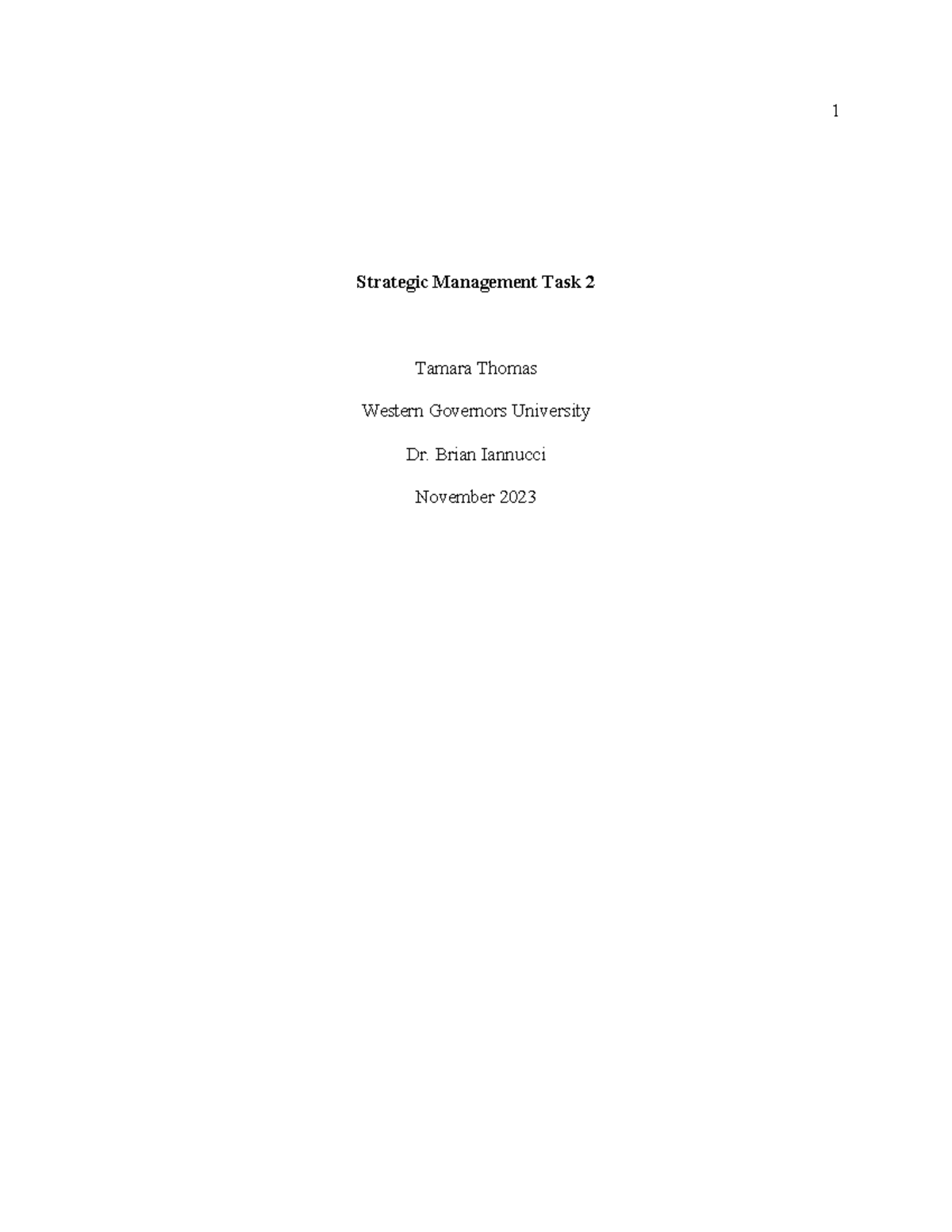 C209 Task 2 Final Analysis - Strategic Management of Orlando Health ...