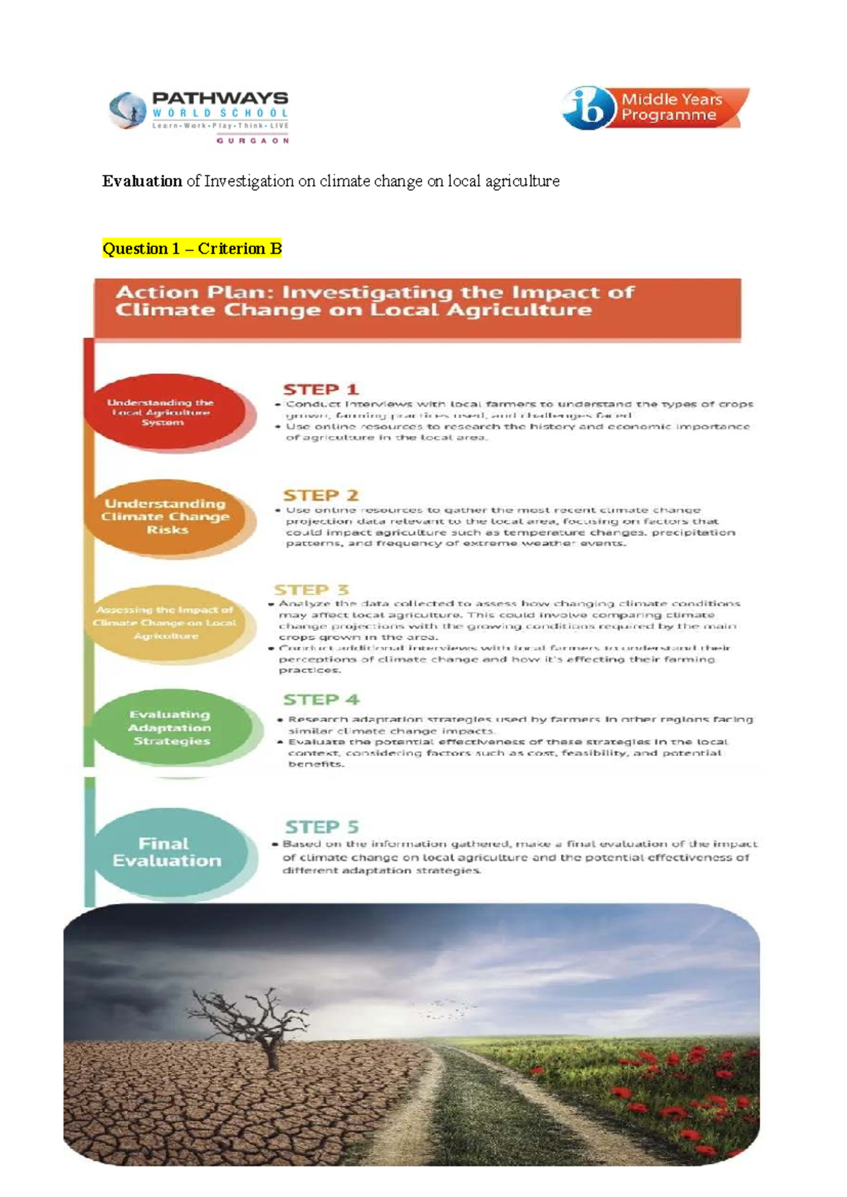 Evaluation of Climate Change Impact on Local Agriculture - A&B FEB ...