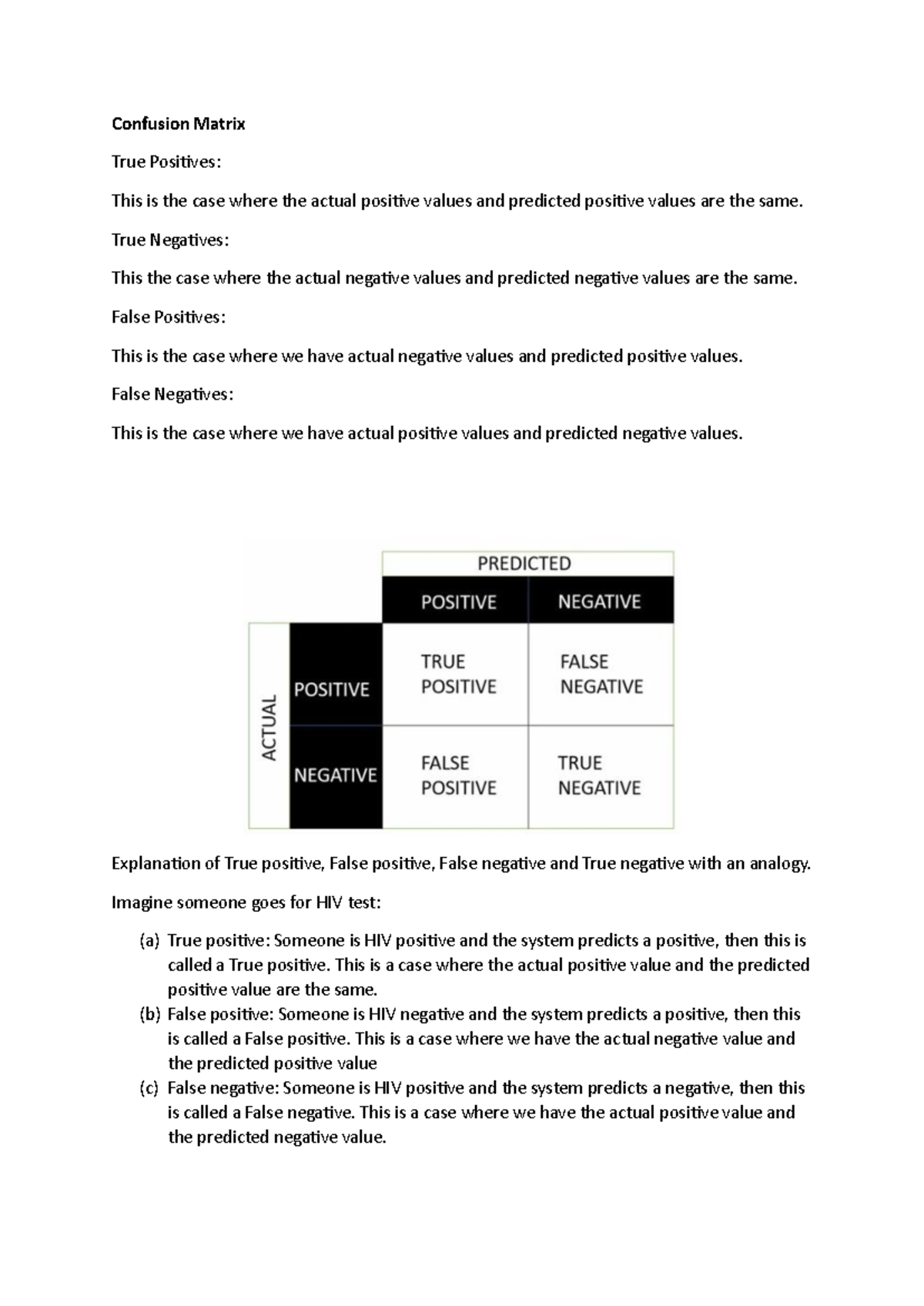 Confusion Matrix Explained: True/False Positives & Negatives - Studocu