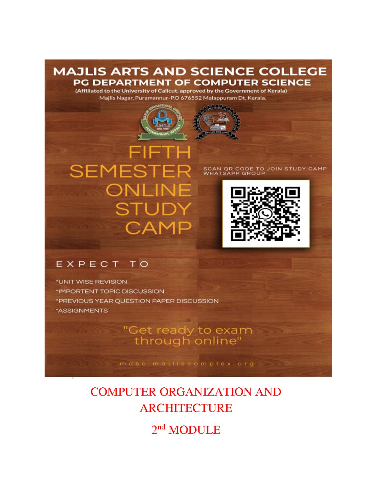 COA- Module 2 - Key Concepts and Notes on Flip-Flops and Counters - Studocu
