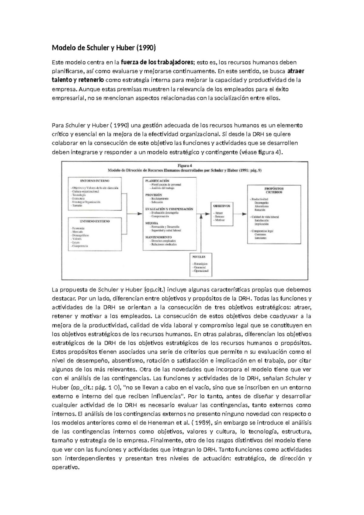Modelo de Schuler y Huber: Estrategias de Gestión de Recursos Humanos ...