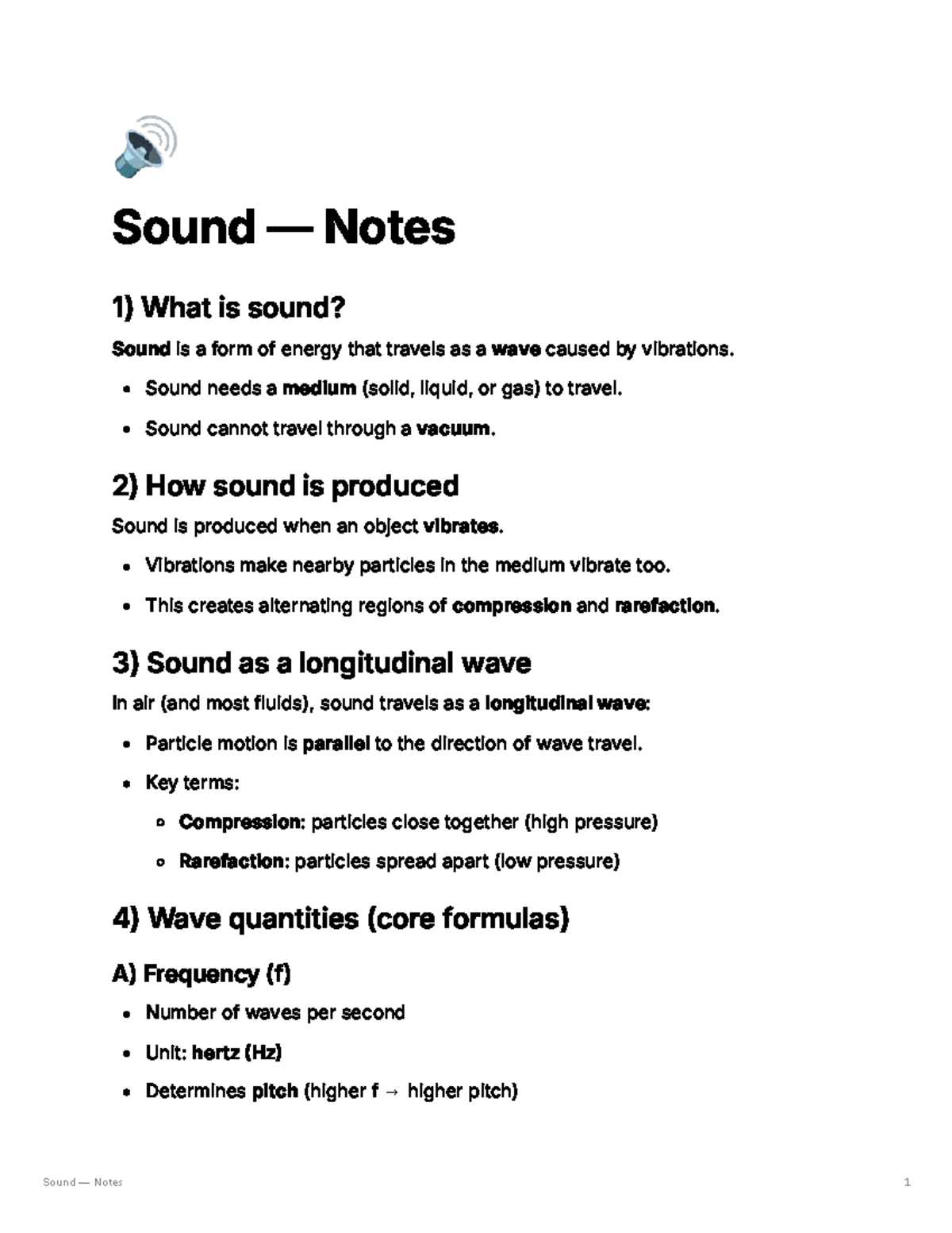 Sound Notes: Understanding Waves, Frequency, and the Doppler Effect ...