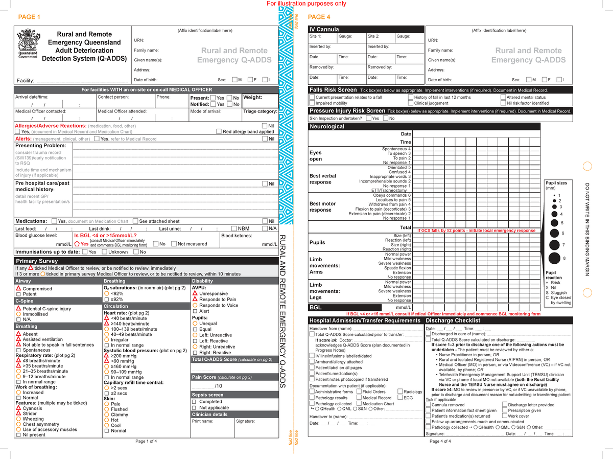 SW356 - Emergency Qadds Rural and Remote IV Cannula Documentation - Studocu