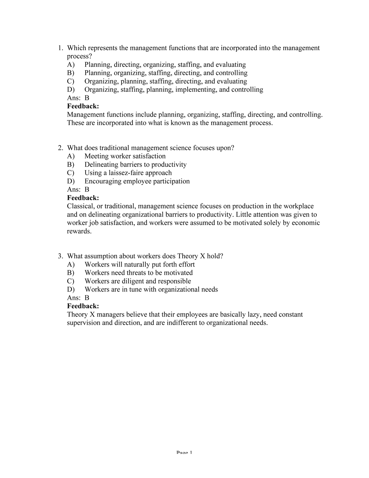 Chapter 2 Test Bank for Management Science - Updated 2023 - Studocu