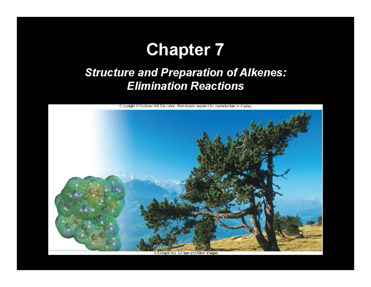 Chapter 07: Structure and Preparation of Alkenes - Key Concepts and ...