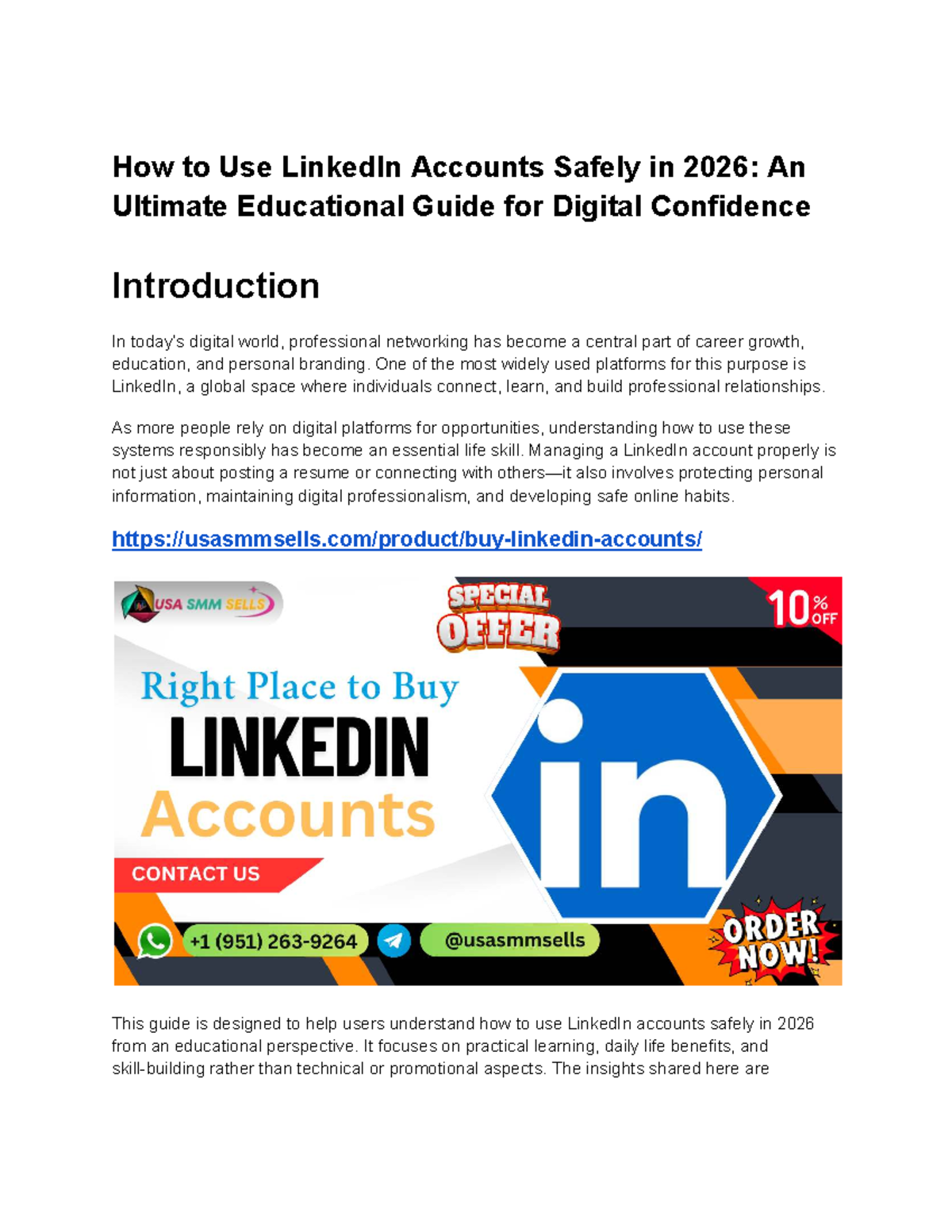 Safe LinkedIn Account Management Guide for 2026: Best Practices - Studocu