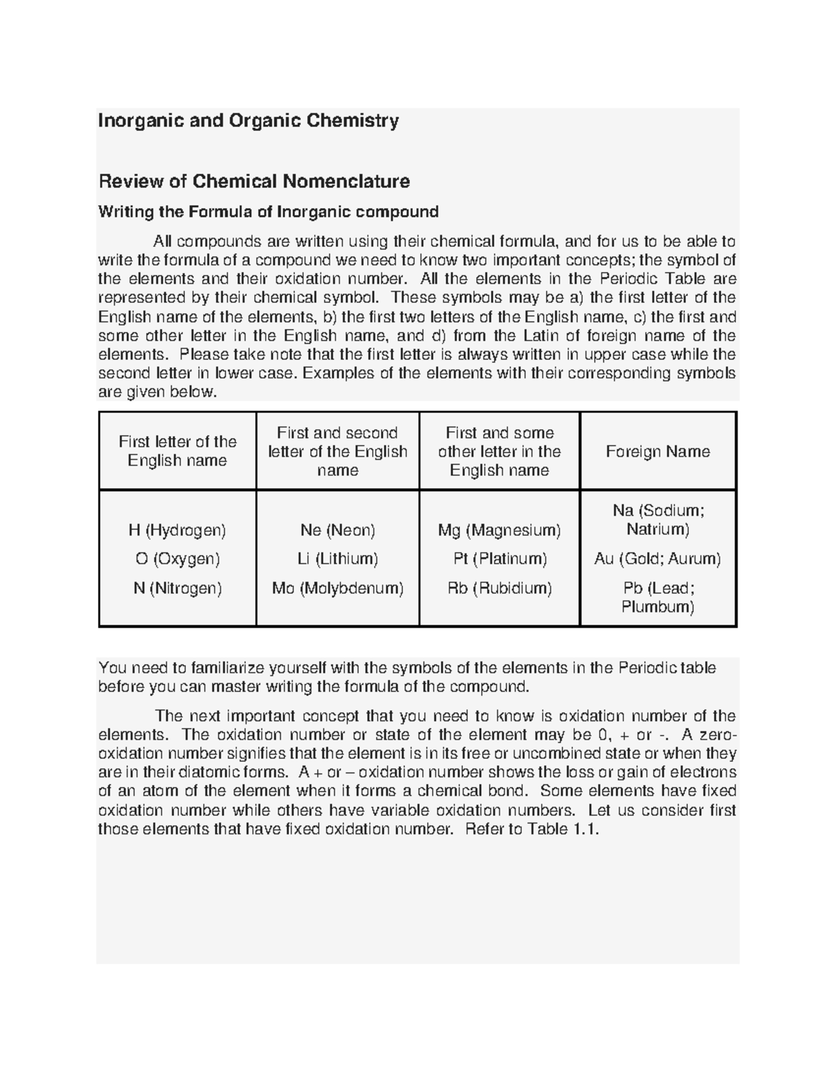 Inorganic and Organic Chemistry - Inorganic and Organic Chemistry ...