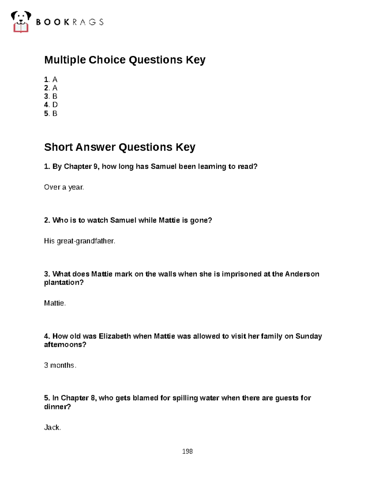 Yellow-crocus-lessonplan 198 - Multiple Choice Questions Key 1. A 2. A ...