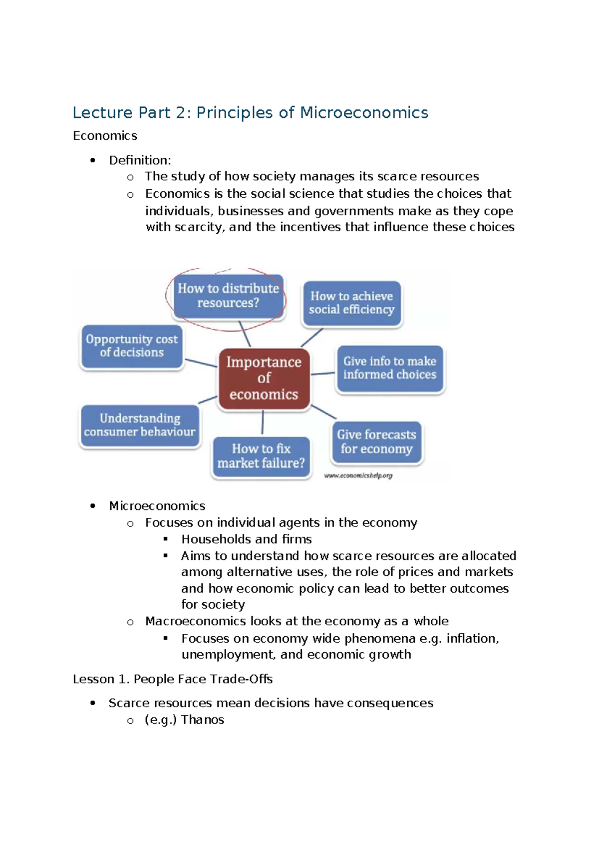 Economics for Business: Lecture Notes on Microeconomics Principles ...