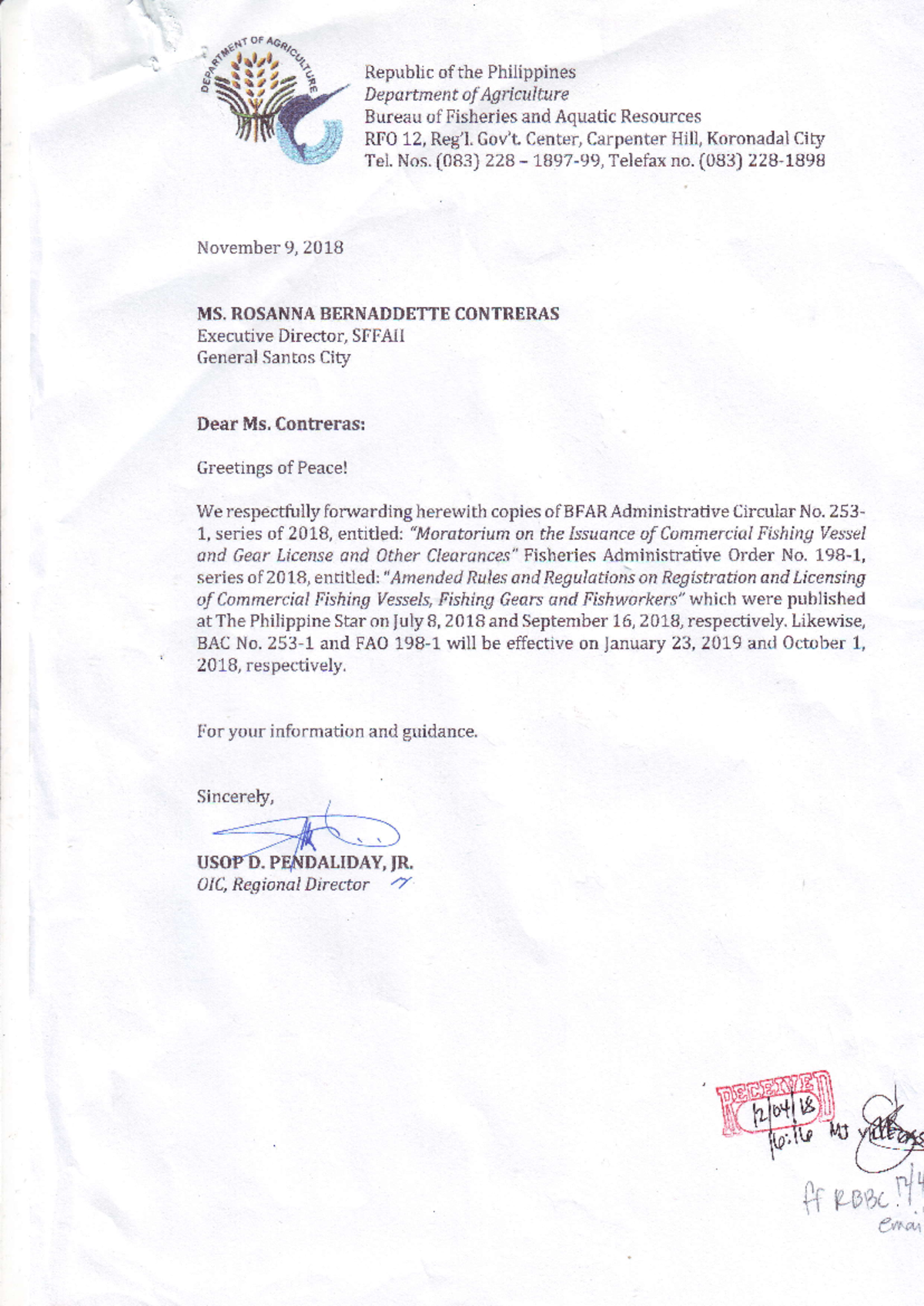396434597 Bfar Admin Circular No 253 1 s 2018 -$ii', / \ \ r _ I t ...
