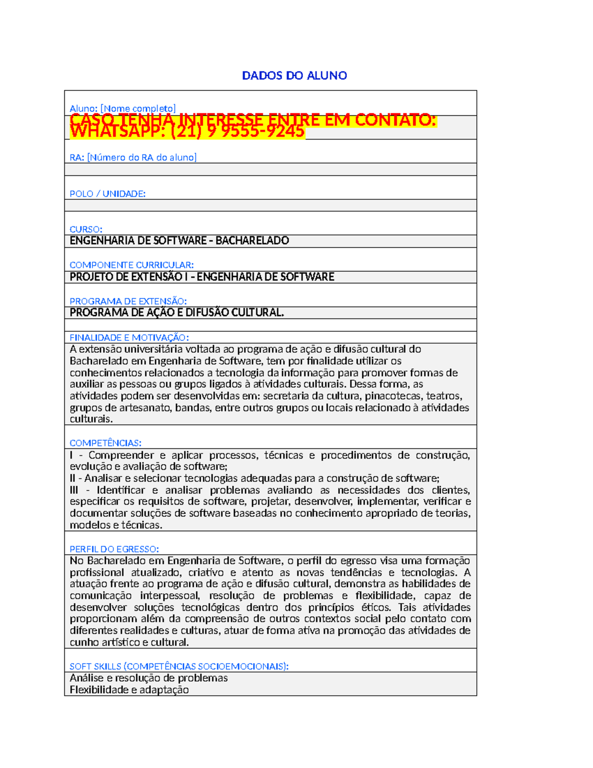 Portfólio Individual - Projeto de Extensão I - Eng. de Software 2024 ...