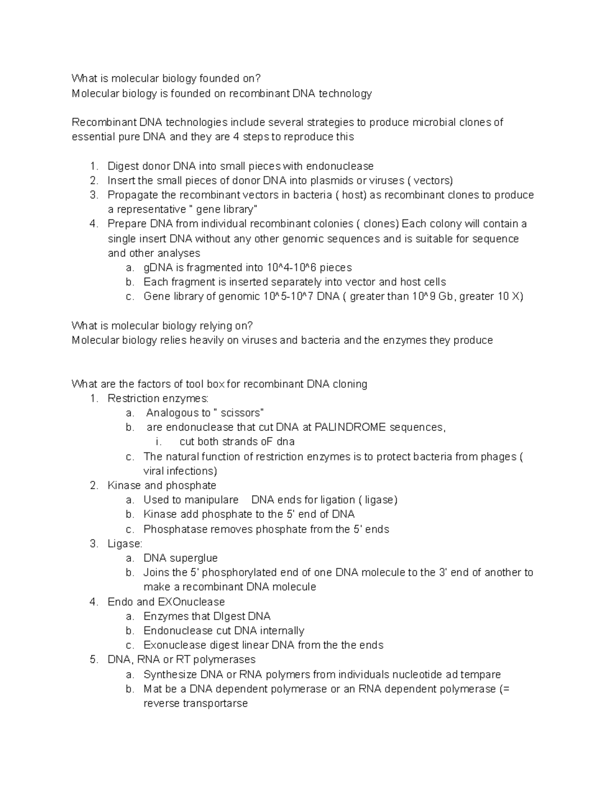Genetics CH 14 - Google Docs - What is molecular biology founded on ...