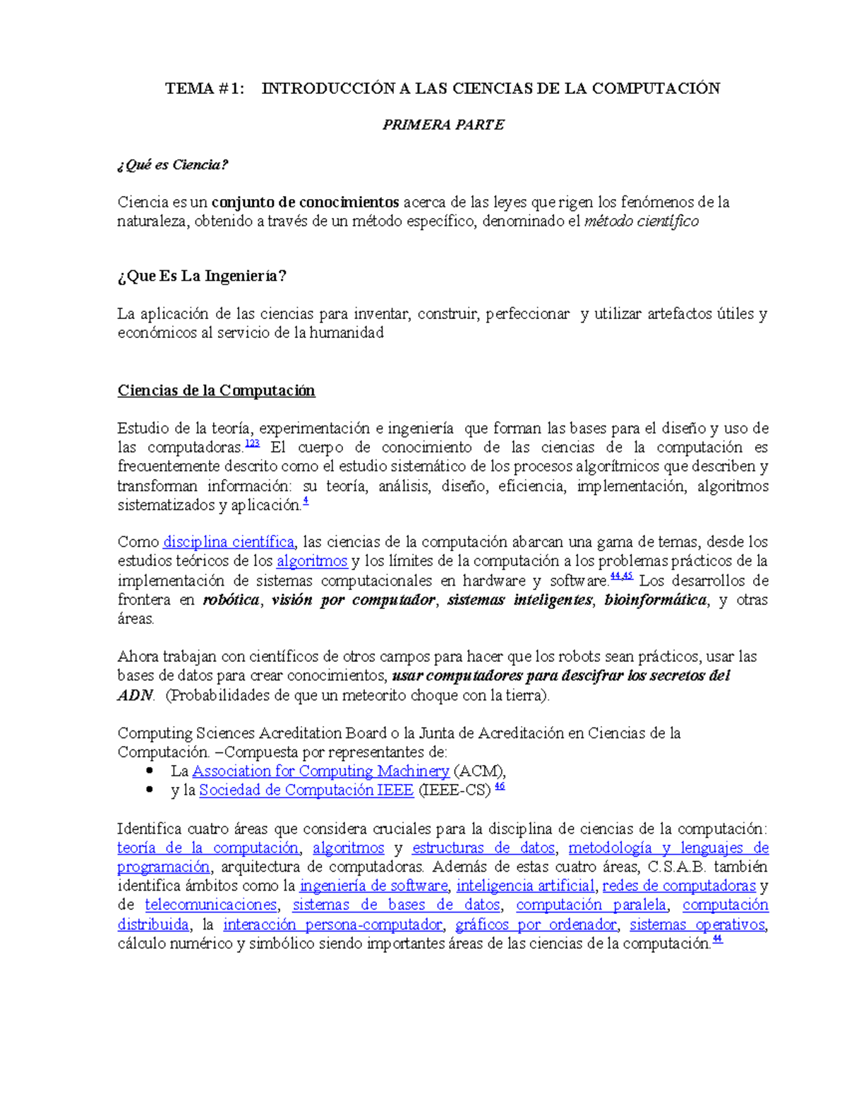 TEMA 1: INTRODUCCIÓN A LAS CIENCIAS DE LA COMPUTACIÓN - MAT 1104 - Studocu