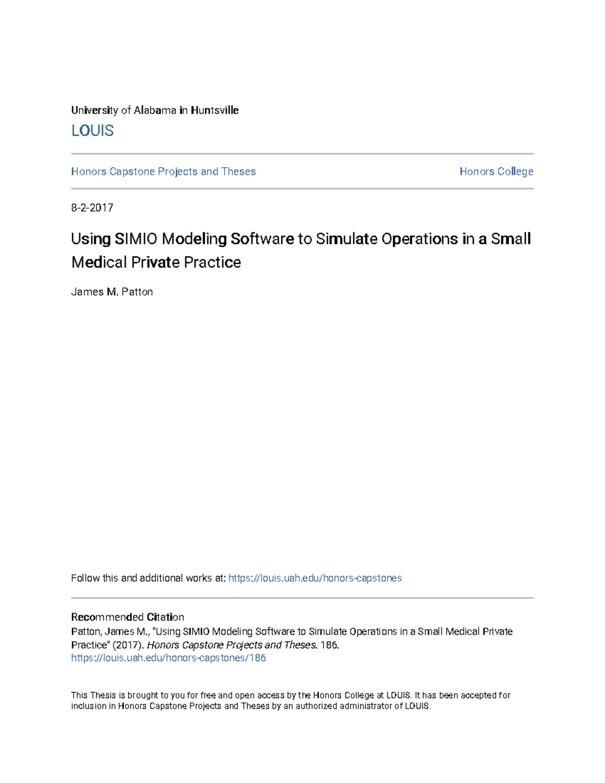 Using Simio Modeling Software to Simulate Operations in a Small M ...