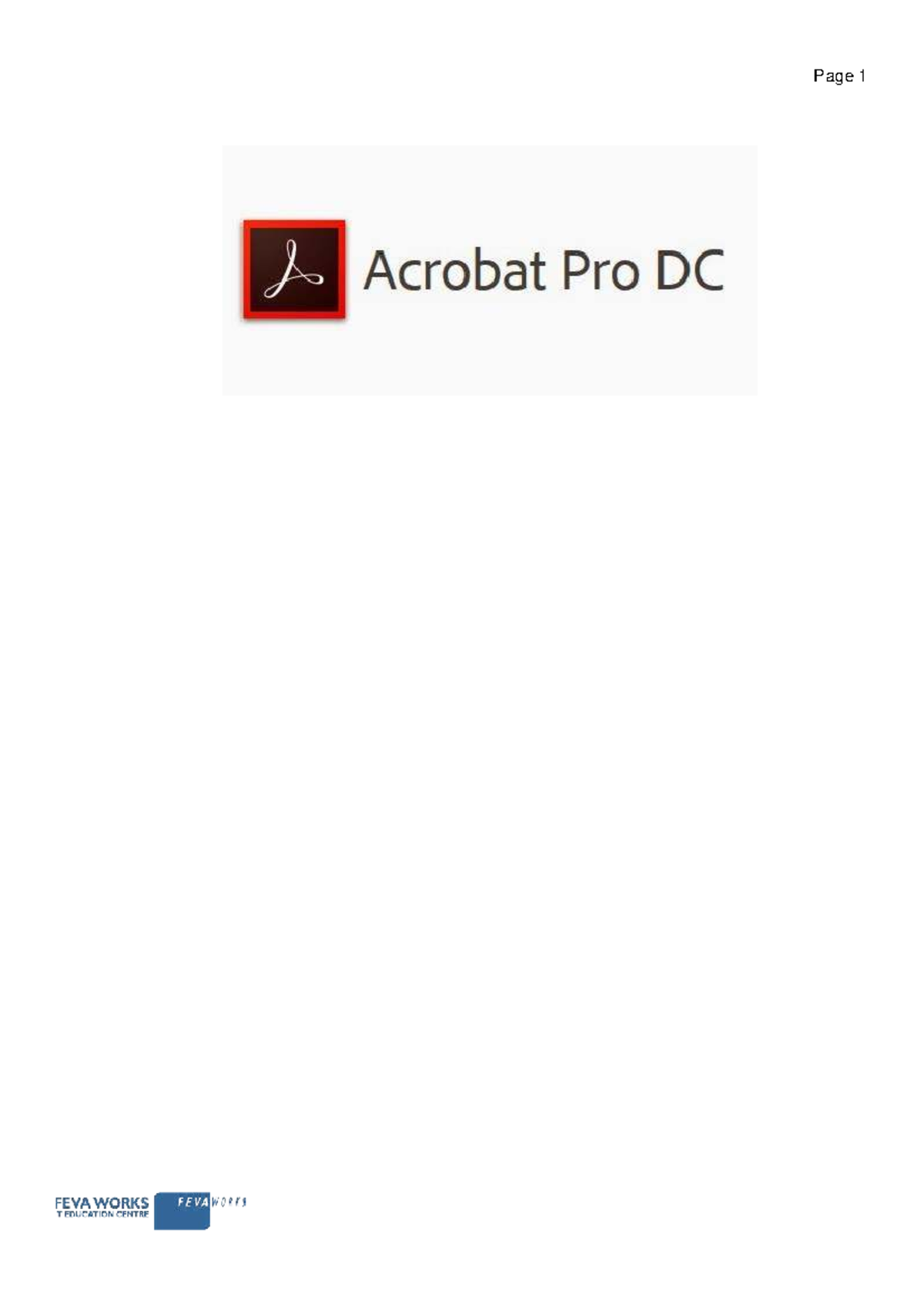 01 Acrobat Pro DC - Chapter 1 - Introduction to Tools - Studocu
