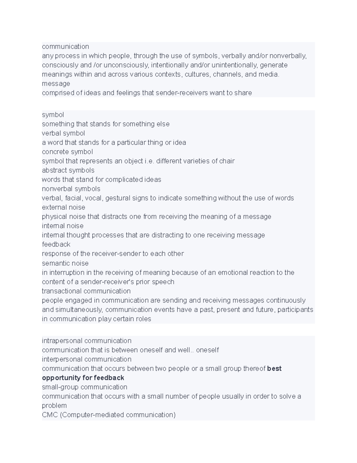 COMS 101 (11) - Lecture Notes - communication any process in which ...