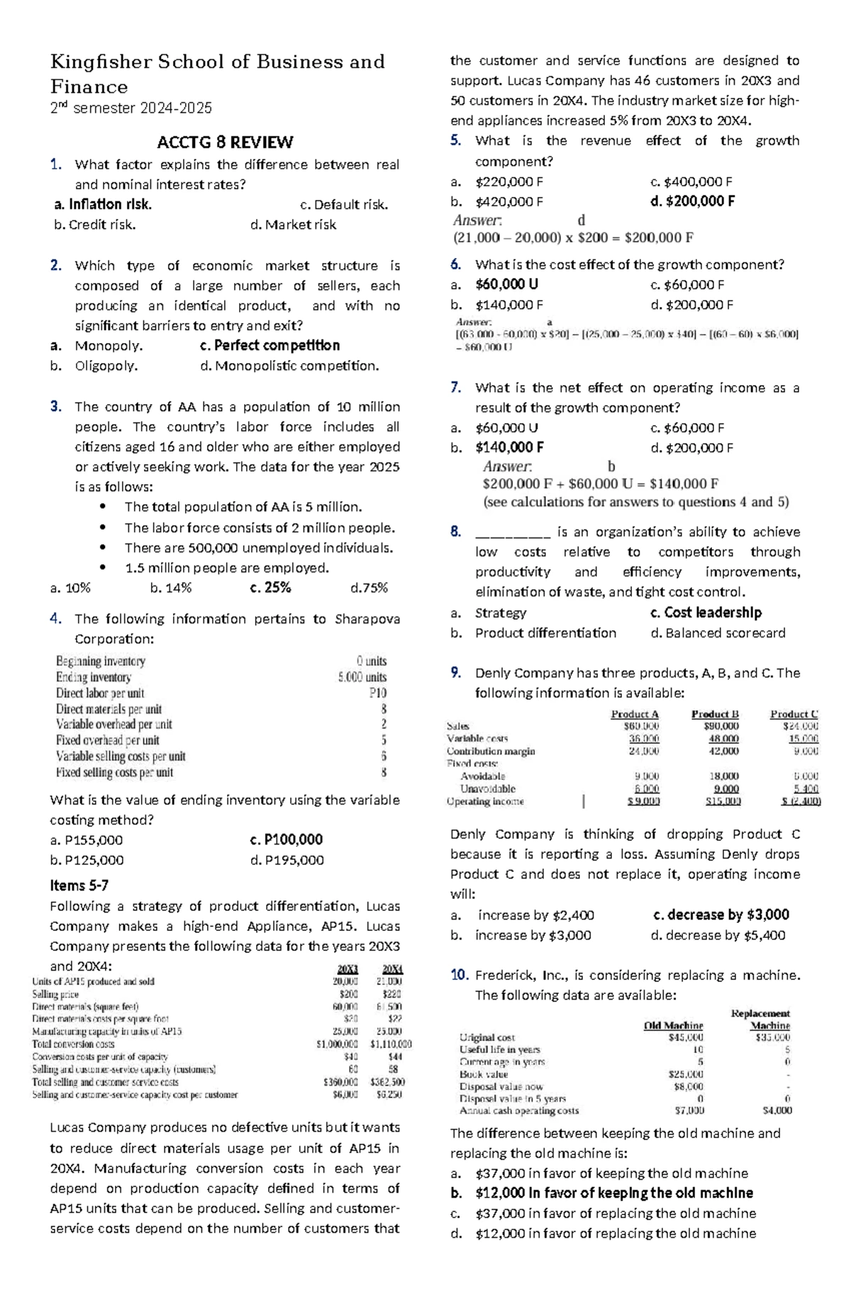 121ACC101 Refresher Adjusting Entries - Cost accounting - Studocu