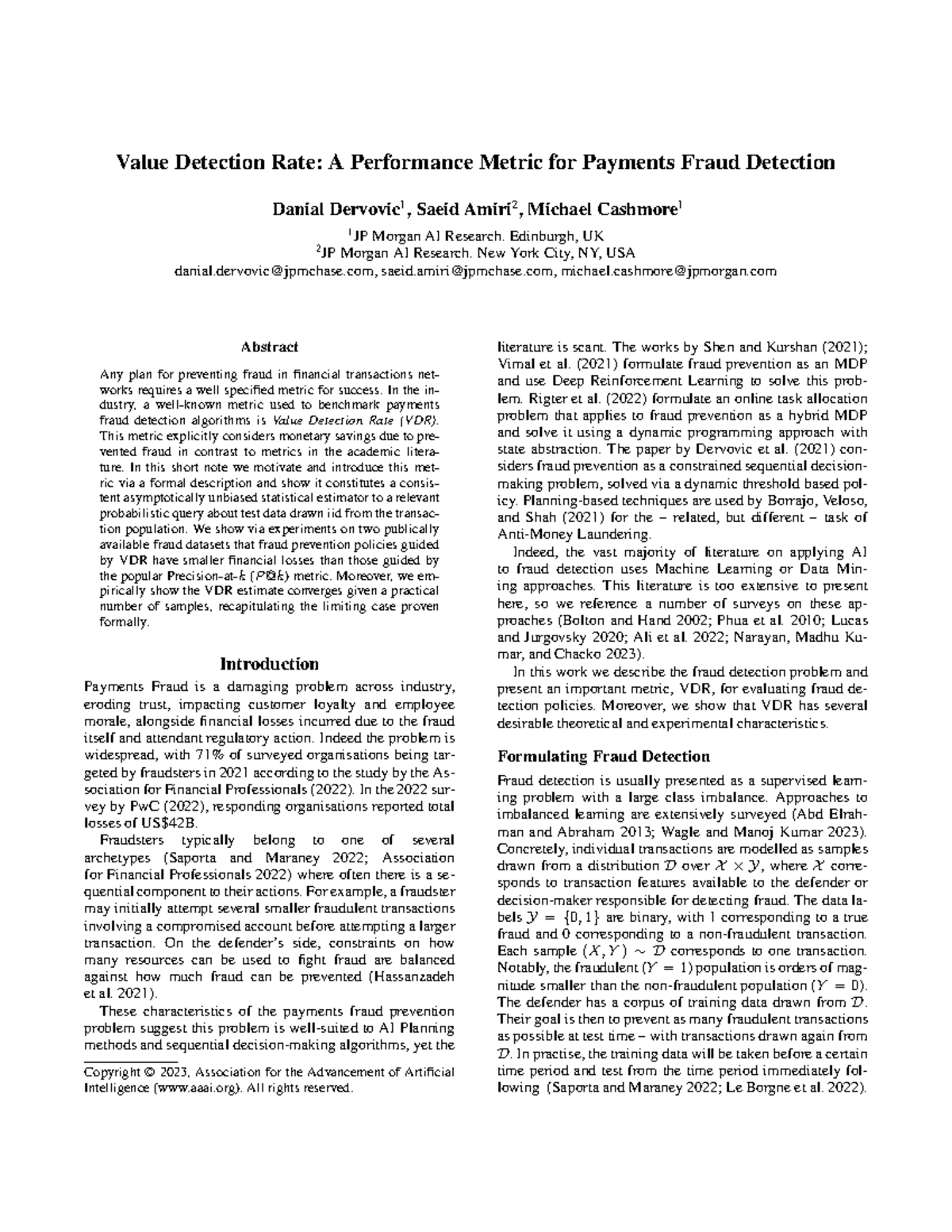 Value Detection Rate (VDR): A Key Metric for Payments Fraud Detection ...