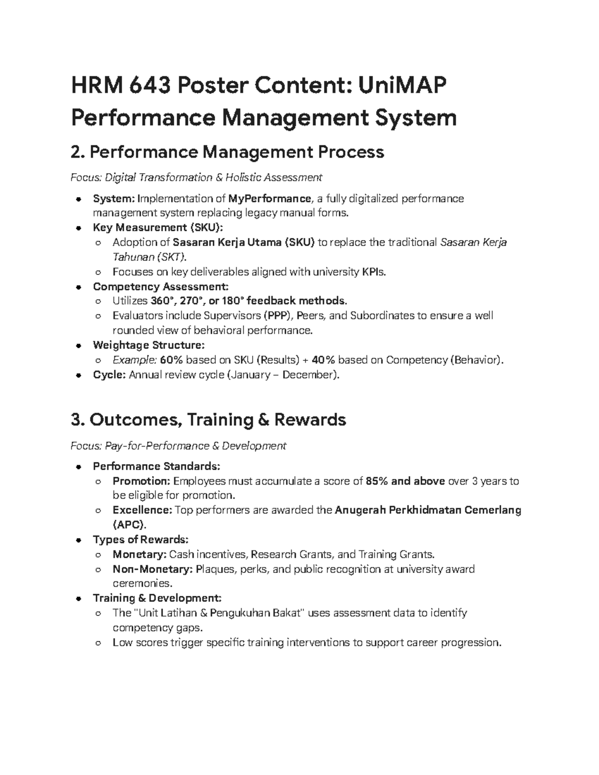 HRM 643: Performance Management System & Digital Transformation - Studocu