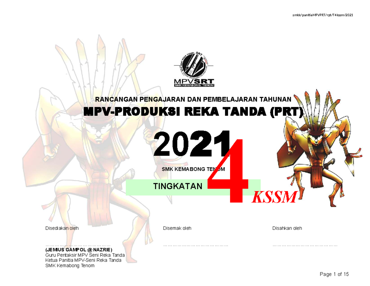 RPT KSSM Tingkatan 4 2021: Produksi Reka Tanda - Studocu