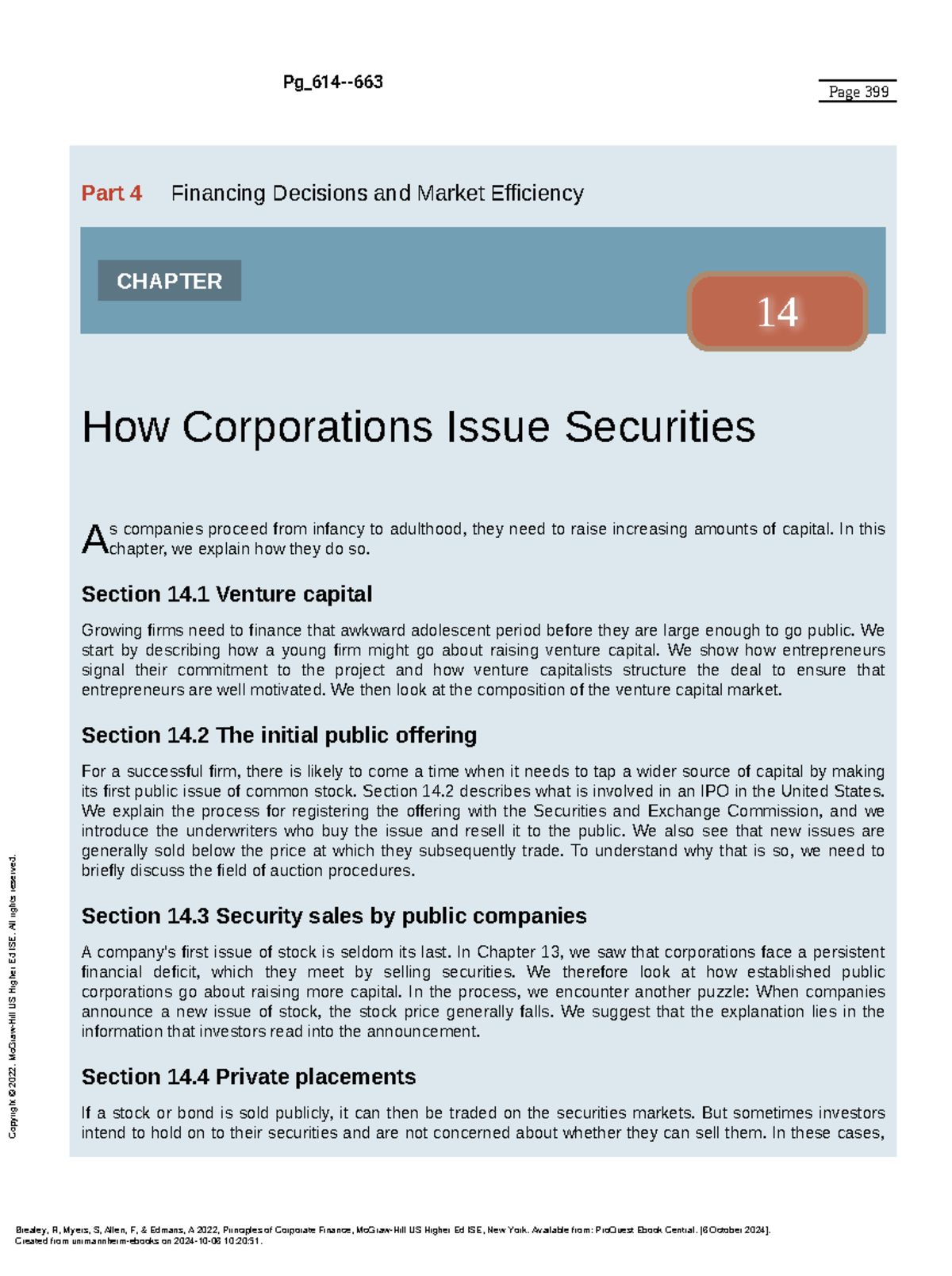 Corporate Finance CH14: Issuing Securities and Venture Capital Insights ...