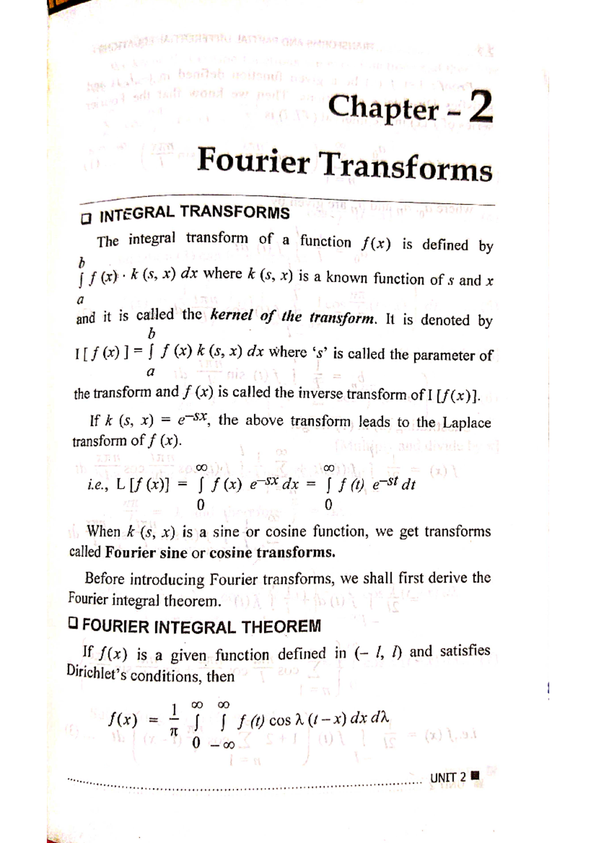 Fourier Transform Overview and Applications (Unit-4) - Studocu