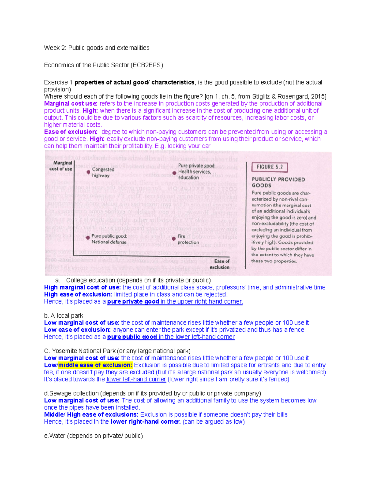 Week 2 Lecture Notes on Public Goods & Externalities (ECB2EPS ...