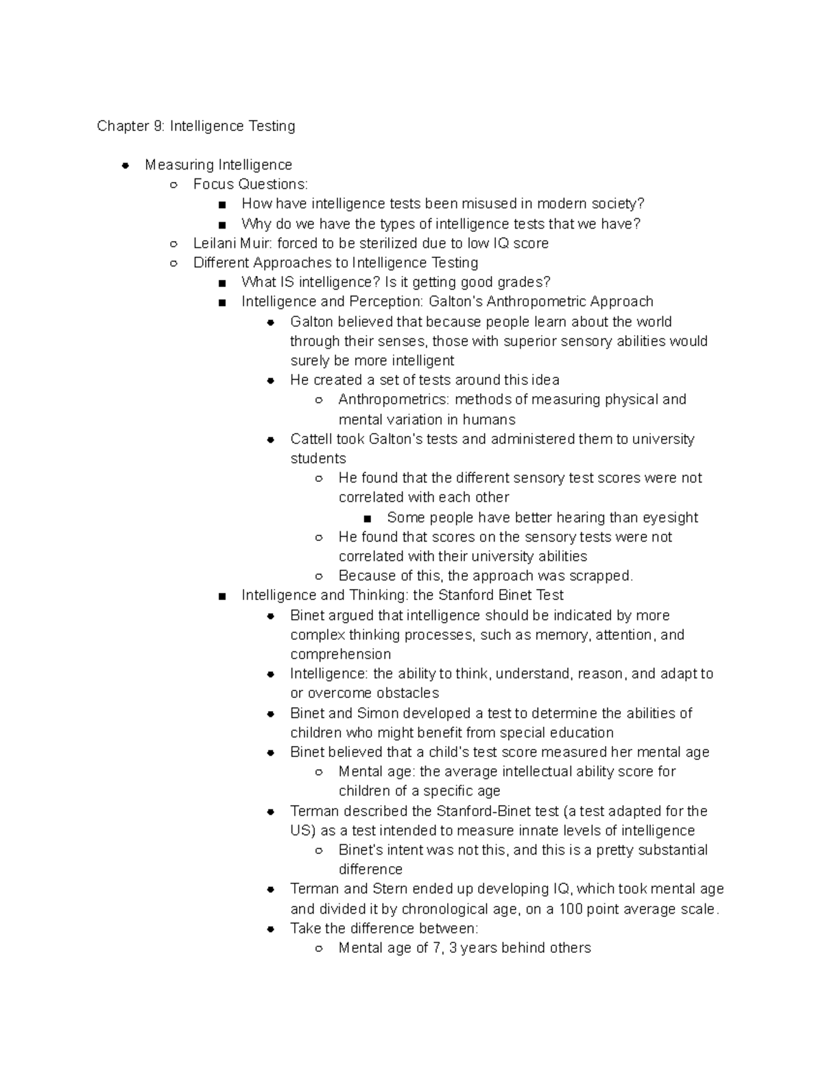 Chapter 9: Intelligence Testing and Its Societal Implications - Studocu