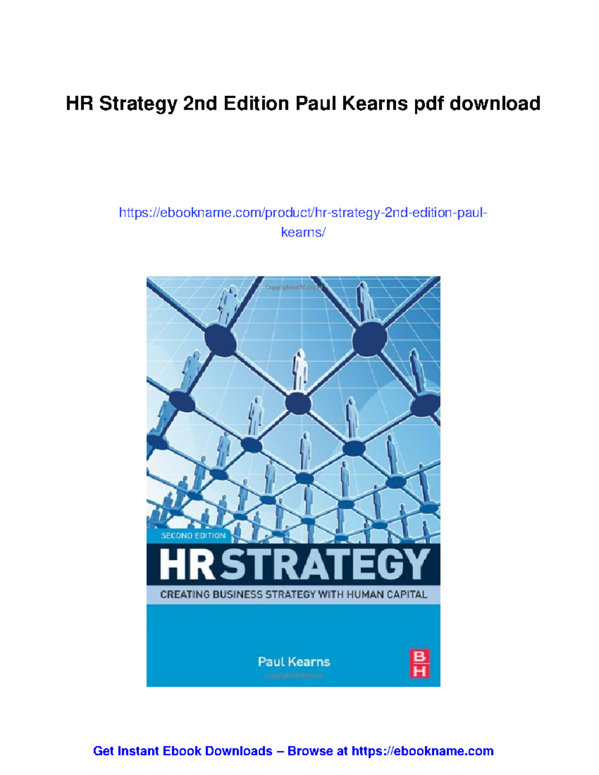 HR Strategy 2nd Edition: Insights from Paul Kearns on Business Strategy ...
