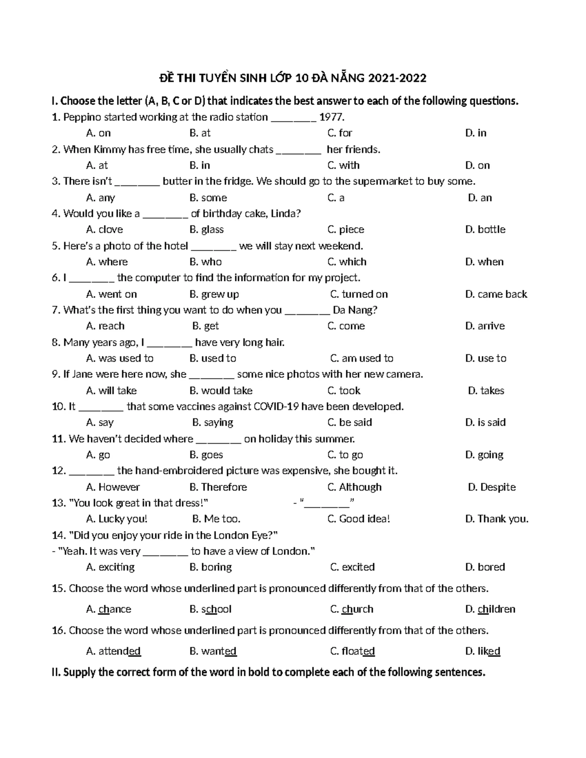 Spelling Bee Word List for Grades 1 & 2 - Qualifying Final Round - Studocu