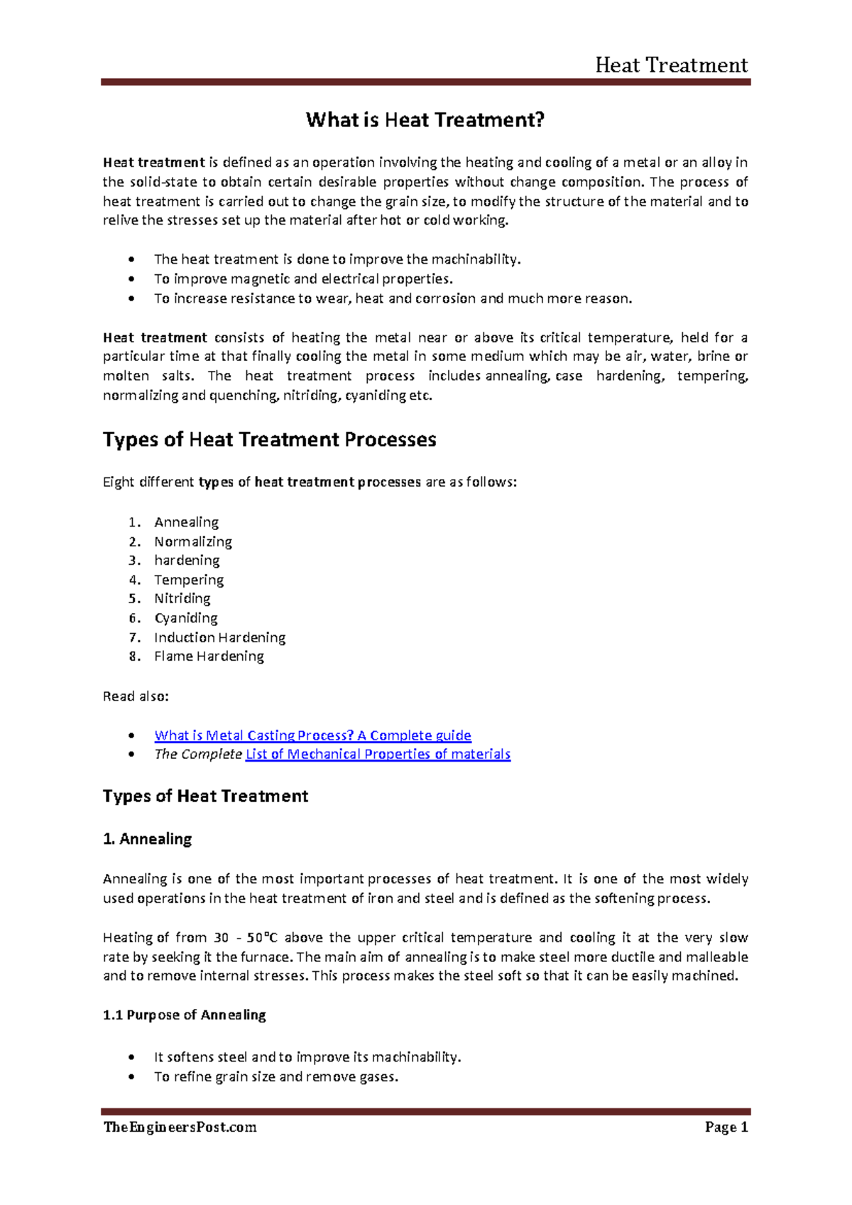 Fundamentals of Heat Treatment Processes and Techniques: Overview and ...