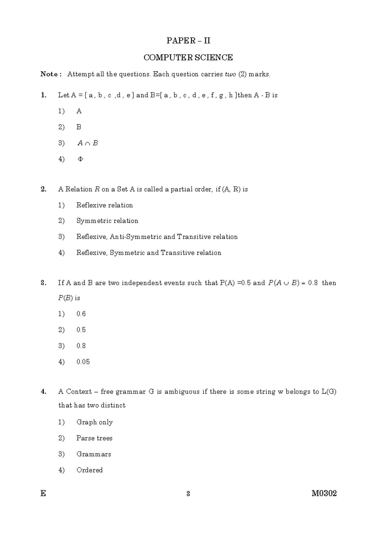 PAPER II COMPUTER SCIENCE M0302 - Comprehensive Study Notes for 2017 ...