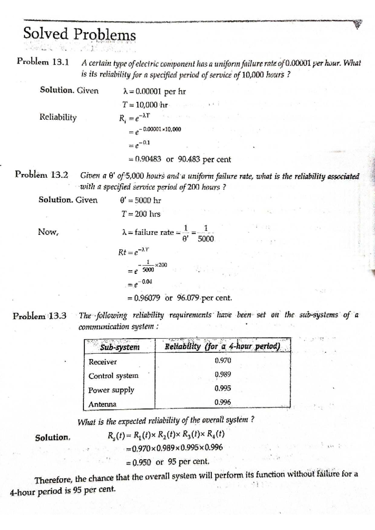 Reliability Analysis Problems and Solutions for BMEE212L Final Exam ...